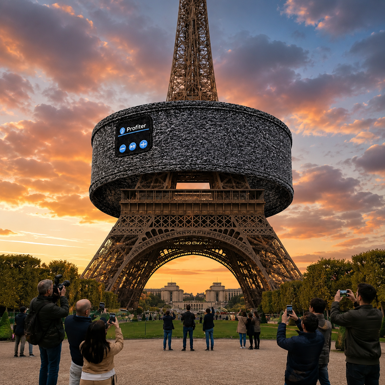 un Bandeau Bluetooth sur le mat de la tour Ethel