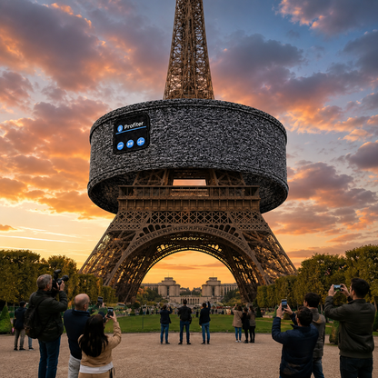 un Bandeau Bluetooth sur le mat de la tour Ethel